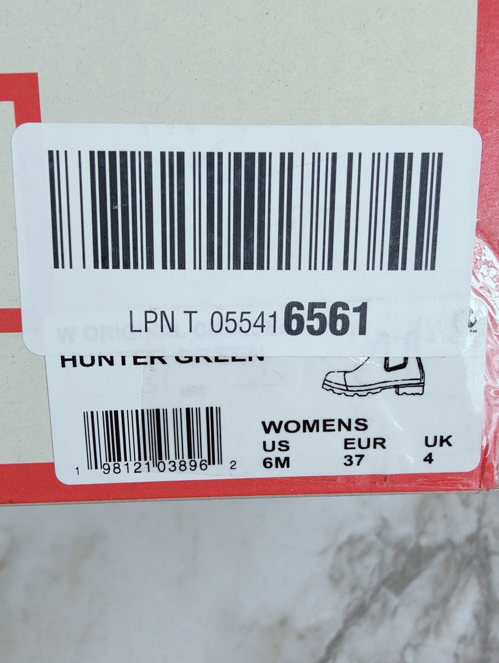 NIB Hunter Women's Original Chelsea Rain Boots, Hunter Green, Sz 6 - Picture 9 of 12